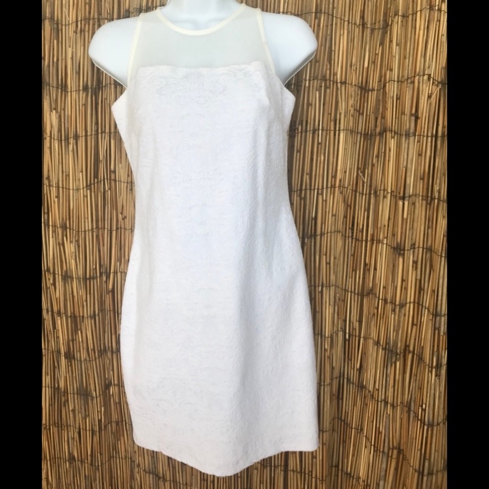 White Lacy Stitched Guess Dress